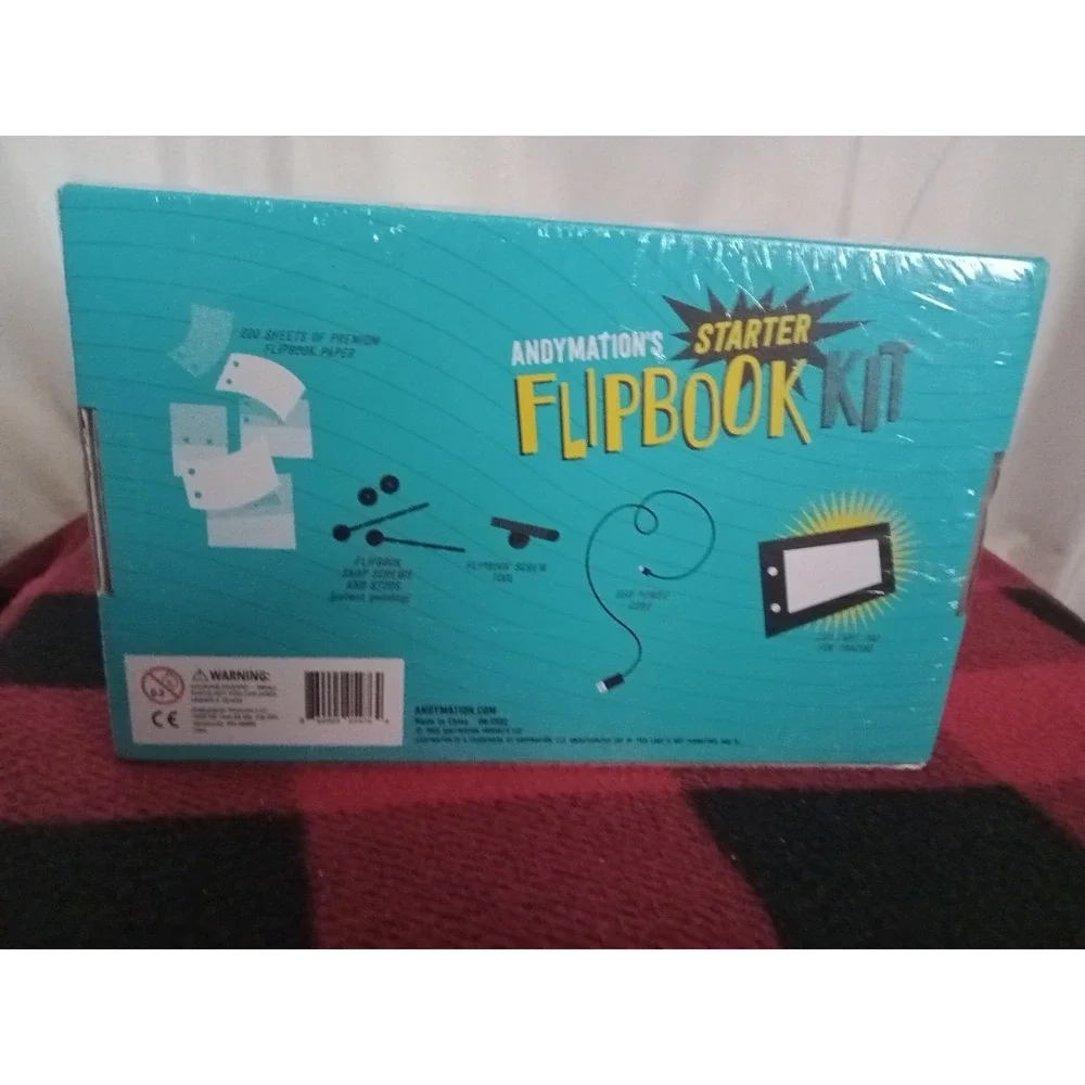 Official Andymation's Flipbook Starter Kit for Kids & Adults with LED Light New